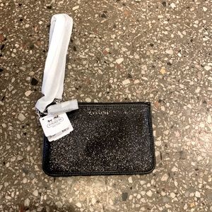 Coach Glitter Black Small Wristlet-NEW!!!
